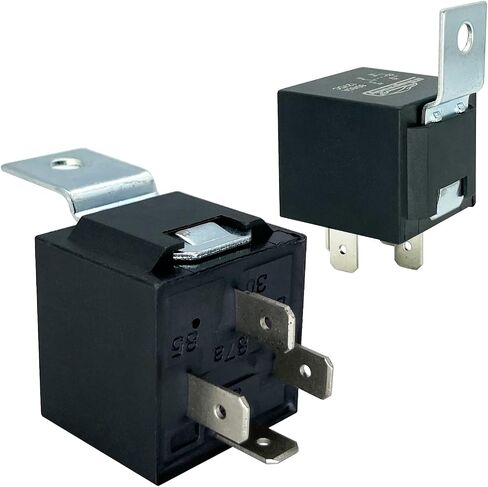 طقم مرحل irhapsody 4-pin 40/30AMP 12V، Spst 12-Volt 6-Pack، مع حامل مقبس تسخير متشابك وضفيرة شديدة التحمل in Kuwait