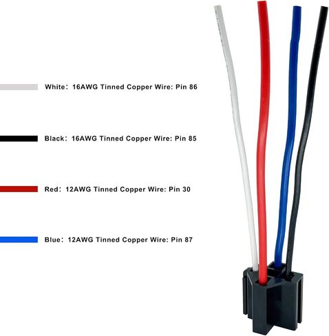 طقم مرحل irhapsody 4-pin 40/30AMP 12V، Spst 12-Volt 6-Pack، مع حامل مقبس تسخير متشابك وضفيرة شديدة التحمل in Kuwait