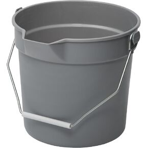 Winco Utility Pail, 10 Qt with Pour Spout and Molded Graduations, HDPE, Gray in Kuwait