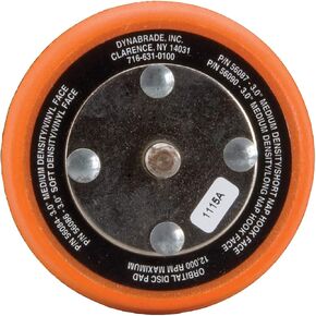 Dynabrade (56087) 3" (76 mm) Diameter Non-Vacuum Disc Pad | Hook-Face, Short Nap for Use with Re-attachable Discs | Thick Urethane Medium-Density in Saudi Arabia