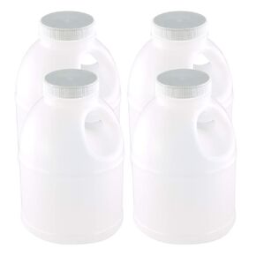 Pinnacle Mercantile 1/2 -Gallon Plastic Jug (3 -Pack) Reusable, Food-Safe, BPA Free | Heavy-Duty HDPE Containers for Water, Sauces, Soaps, Honey (6 lb.) Detergents, Liquids 64 Ounces| Screw-On Cap