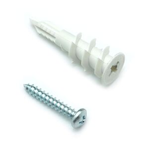 CONFAST 100 Pack Nylon Self-Drilling Drywall/Hollow-Wall Anchor Kit with Screws (50 Anchors+50 Screws) Includes #8 Anchors with Screws
