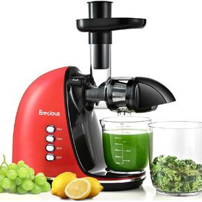Slow Masticating Juicer,Brecious Cold Press Juicers with 2 Speed Modes & Quiet Motor,Juicers Machines Vegetable and Fruit with Reverse Function,Celery Juicer,BPA-Free,Easy to Clean (Silver) in Kuwait
