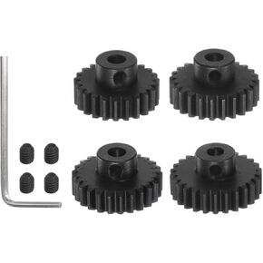HARFINGTON Mod 1 M1 Pinion Motor Gear Set 4pcs 11T 12T 13T 14T Fit 5mm RC Motor Shaft M1 Pitch Gears for RC Car, with Hex Key