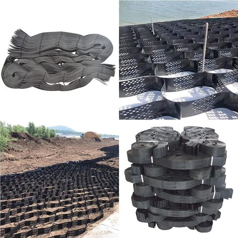 PreAsion 4 inch Thick 8 * 19ft Geo Grid Ground Polyethylene HDPE Honeycomb Geocell Permeable Pavers in Kuwait