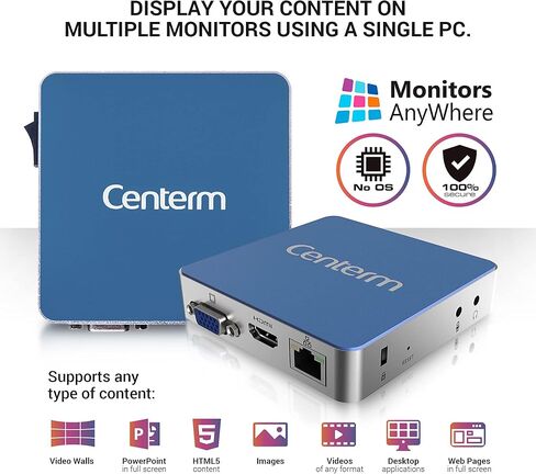 شاشة في اي مكان - اعرض المحتوى الخاص بك على شاشات متعددة باستخدام جهاز كمبيوتر واحد! مغير اللعبة لاتصال اللافتات الرقمية! HDMI عبر شبكة LAN، موسع فيديو، سينترم C75 V2 Zero Client in Kuwait