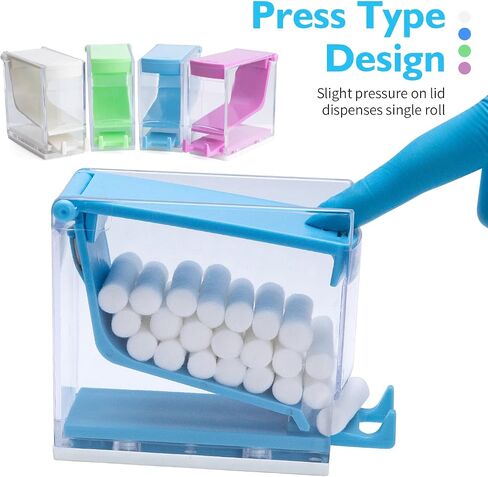ANNWAH Dental Cotton Roll Dispenser Professional Cotton Roll Holder Organizer Hospital Home Use Cotton Roll Storage Box with Nonslip Base for Dental Lab Press-Out Type in Saudi Arabia