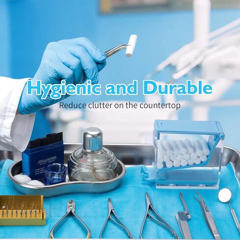 ANNWAH Dental Cotton Roll Dispenser Professional Cotton Roll Holder Organizer Hospital Home Use Cotton Roll Storage Box with Nonslip Base for Dental Lab Press-Out Type in Saudi Arabia