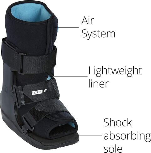 Ossur Formfit Walker Boot with Air - Medical Grade Immobilization for Strains, Sprains & Stable Fractures | Breathable Material (Low Top, X-Small) in Saudi Arabia
