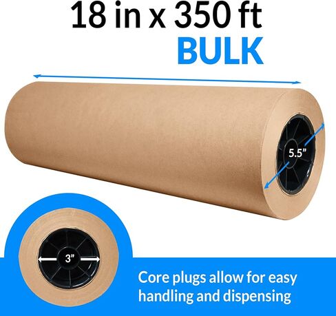 Reli. Brown Freezer Paper Roll | 18 Inch x 350 Feet - Bulk | Made in USA | Natural Freezer Paper Roll for Meat | Food Grade, Poly-Coated Paper for Wrapping/Freezing Meat | Prevents Freezer Burn, Brown in Saudi Arabia