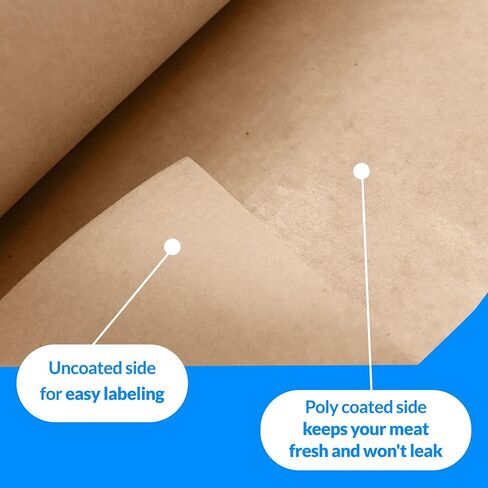 Reli. Brown Freezer Paper Roll | 18 Inch x 350 Feet - Bulk | Made in USA | Natural Freezer Paper Roll for Meat | Food Grade, Poly-Coated Paper for Wrapping/Freezing Meat | Prevents Freezer Burn, Brown in Saudi Arabia