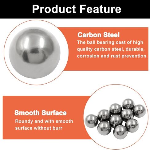 Moicstiy 10mm Ball Bearing Carbon Steel Precision Steel Ball Metric Mixing Balls for Model Paints Bike Valves(100 Pcs) in Saudi Arabia