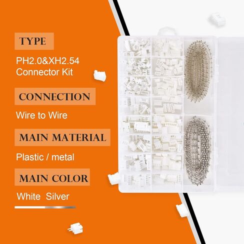 920 قطعة JST PH2.0 & XH2.54 طقم توصيل 2/3/4/5/6Pin التوصيل مع الأسلاك الطرفية كابلات المقبس رأس موصلات الأسلاك عدة in Kuwait