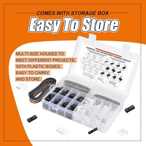 920 قطعة JST PH2.0 & XH2.54 طقم توصيل 2/3/4/5/6Pin التوصيل مع الأسلاك الطرفية كابلات المقبس رأس موصلات الأسلاك عدة in Kuwait