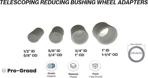 بطانات عجلة محول أربور لطاحونة المقعد، تقلل من محولات أربور البطانة لعجلات طحن مقاعد سميكة مقاس 1 بوصة بفتحة 1-1/4 بوصة أو 1 بوصة، يقلل محول أربور إلى ¾ بوصة، 5/8 بوصة، ½ بوصة أحجام العمود in Kuwait