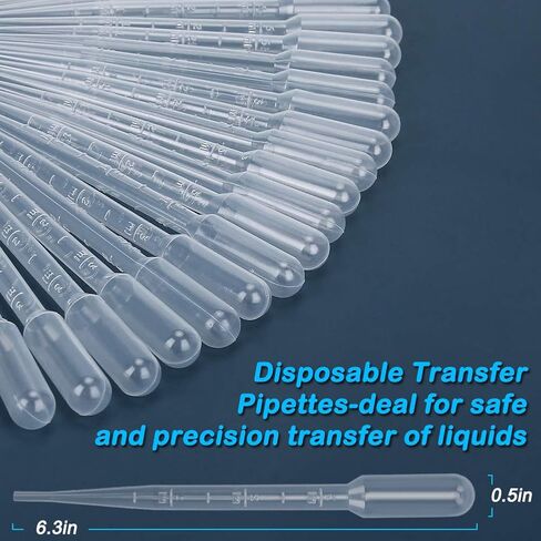 50 قطعة من ماصات النقل البلاستيكية للاستعمال مرة واحدة من Ovsor، قطارة ماصة معايرة 3 مل لمختبر العلوم in Saudi Arabia