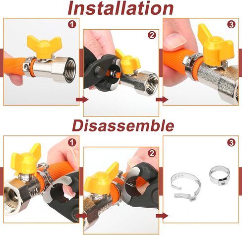 370PCS 15 Sizes Single Ear Hose Clamps, 5.3-33.1mm 304 Stainless Steel Crimp Hose Clamps, Stepless Adjustable Cinch Clamps for Automotive, Home Appliance Line, Plumbing and Industrial Use in Saudi Arabia