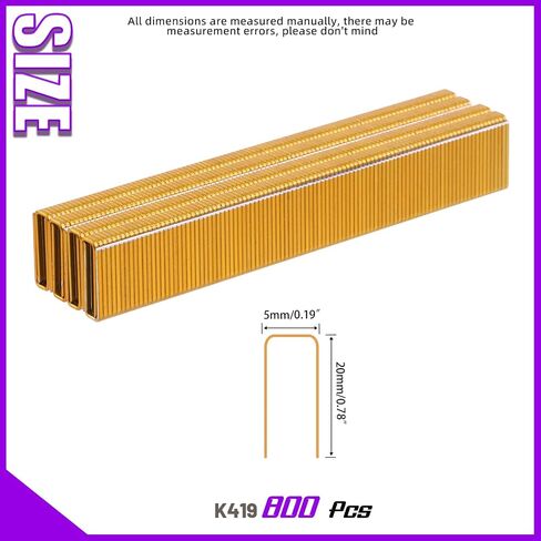 Swpeet 2001 عدد K419 تقريبًا 1/4 بوصة × 3/4 بوصة 18 دبابيس تاج ضيقة ذهبية مقاس 18، دبابيس ذات لمسة نهائية مجلفنة للبنادق الأساسية ذات التاج الضيق الكهربائية أو الهوائية، مثالية لألواح السياج وإطارات الأريكة in Kuwait