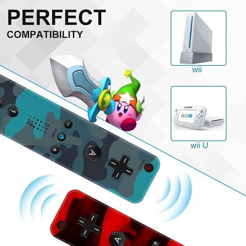 JYELUK Wii Controller 2 Pack,Wii Remote Controller Compatible with Nintendo Wii U and Wii,with Wrist Strap and Case,Camo in Saudi Arabia