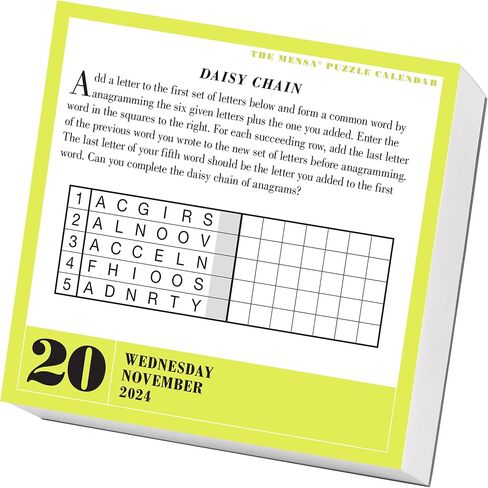 Mensa® 365 Brain Puzzlers Page-A-Day Calendar 2024: Word Puzzles, Logic Challenges, Number Problems, and More in Saudi Arabia