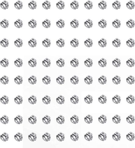40 Pack 6mm-7mm Single Ear Hose Clamps PEX Cinch Clamps Stainless Steel Crimp Hose Clamp Stepless Cinch Crimp Rings Pinch Fitting Tools in Saudi Arabia