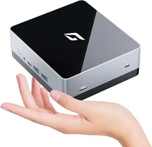 Nano J1 Mini PC Win 11 Pro, Intel N5095A Quad-Core Up to 2.9Ghz, 4GB RAM 3200MHz, 128GB NVMe SSD Mini Desktop Computer, Micro PC Supports 4K Dual Display, WiFi, BT, RJ45, VESA, Office/Home in Saudi Arabia