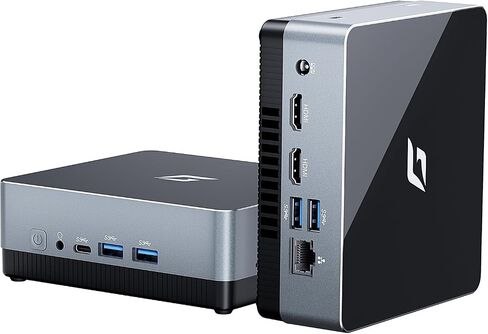 Nano J1 Mini PC Win 11 Pro, Intel N5095A Quad-Core Up to 2.9Ghz, 4GB RAM 3200MHz, 128GB NVMe SSD Mini Desktop Computer, Micro PC Supports 4K Dual Display, WiFi, BT, RJ45, VESA, Office/Home in Saudi Arabia