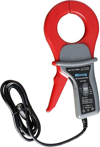 Micsig Oscilloscope Probe ACP1000 AC Current Probe with 5ft BNC Insulated Coaxial Output Cable, Operating Frequency 10Hz-100KHz, Test Current Range 0.1A-1000A in Saudi Arabia