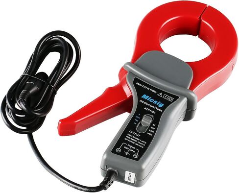 Micsig Oscilloscope Probe ACP1000 AC Current Probe with 5ft BNC Insulated Coaxial Output Cable, Operating Frequency 10Hz-100KHz, Test Current Range 0.1A-1000A in Saudi Arabia