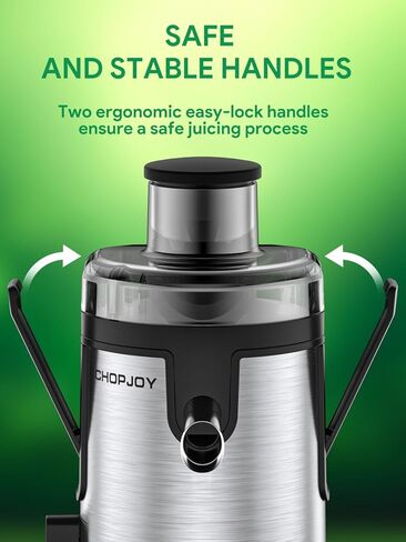 Juicer Machine, 500W Juicer for Fruit and Vegetable, Compact Centrifugal Juicer Extractor Juice Maker with 3-Speed Setting, Easy to Clean, Stainless Steel, BPA Free in Kuwait