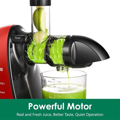 Slow Masticating Juicer,Brecious Cold Press Juicers with 2 Speed Modes & Quiet Motor,Juicers Machines Vegetable and Fruit with Reverse Function,Celery Juicer,BPA-Free,Easy to Clean (Silver) in Kuwait