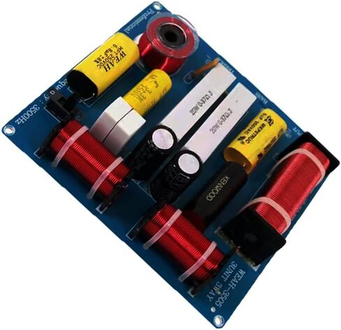 Lelukee 2PCS Speaker Frequency Divider Crossover 3-Way 300W HiFi Audio Speaker Heights Mid Bass 3-Units Crossover Filter for 3-5 Inch Speakers in Kuwait