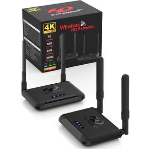 Anrewa 4K Wireless HDMI Transmitter and Receiver, 2160P 30HZ, 820FT, Dual 5GHZ WiFi, 9 Set-able Channels, 433Mbps, 1 Tx to 3 Rxs, IR Remote Extend, 4K HDMI Loop-Out, Anrewa 950 in Saudi Arabia