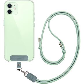EKAX Phone Lanyard, 1x Customizable Crossbody Neck Phone Strap, 1x Removable PU Leather Tab, Hands-Free Holder for Cell Phones, Earphones, Badges & Keys, Travel Essentials Accessories (Morning Green) in Kuwait