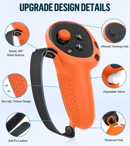 YRVXW Silicone Cover Set Compatible with Meta/Oculus Quest 3 | VR Accessories Set, Face Pad and Shell Cover, Controller Grips, Lens Protection, Accurate Fit, Secure Grip, Not Fit Quest 3S in Kuwait
