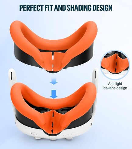 YRVXW Silicone Cover Set Compatible with Meta/Oculus Quest 3 | VR Accessories Set, Face Pad and Shell Cover, Controller Grips, Lens Protection, Accurate Fit, Secure Grip, Not Fit Quest 3S in Kuwait