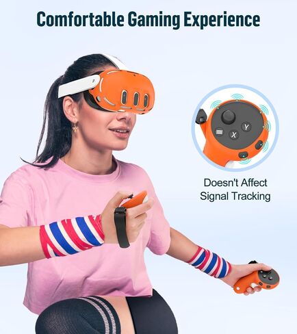 YRVXW Silicone Cover Set Compatible with Meta/Oculus Quest 3 | VR Accessories Set, Face Pad and Shell Cover, Controller Grips, Lens Protection, Accurate Fit, Secure Grip, Not Fit Quest 3S in Kuwait
