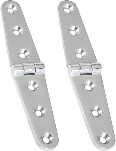 AMYSPORTS Heavy Duty Boat Hinge Strap Mirror Polished Marine Hinges Mount Hardware Hatch Stainless Hinge Door Corrosion Resistance SUS316 3.99 inch x 1.02 inch 2pcs in Saudi Arabia