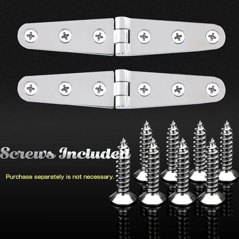 AMYSPORTS Heavy Duty Boat Hinge Strap Mirror Polished Marine Hinges Mount Hardware Hatch Stainless Hinge Door Corrosion Resistance SUS316 3.99 inch x 1.02 inch 2pcs in Saudi Arabia