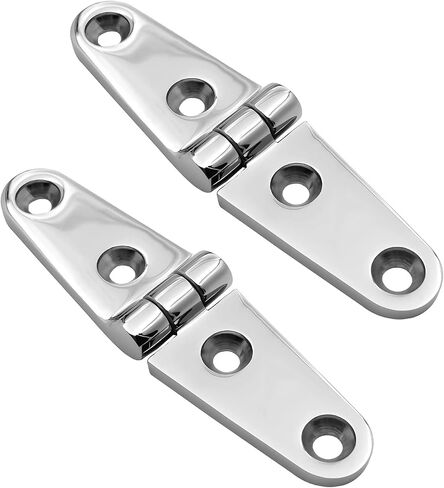 AMYSPORTS Heavy Duty Boat Hinge Strap Mirror Polished Marine Hinges Mount Hardware Hatch Stainless Hinge Door Corrosion Resistance SUS316 3.99 inch x 1.02 inch 2pcs in Saudi Arabia