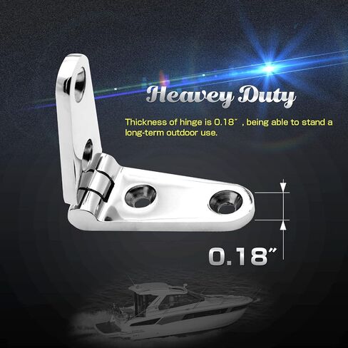 AMYSPORTS Heavy Duty Boat Hinge Strap Mirror Polished Marine Hinges Mount Hardware Hatch Stainless Hinge Door Corrosion Resistance SUS316 3.99 inch x 1.02 inch 2pcs in Saudi Arabia
