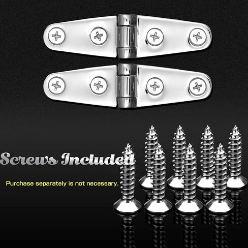 AMYSPORTS Heavy Duty Boat Hinge Strap Mirror Polished Marine Hinges Mount Hardware Hatch Stainless Hinge Door Corrosion Resistance SUS316 3.99 inch x 1.02 inch 2pcs in Saudi Arabia