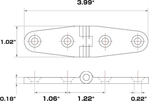 AMYSPORTS Heavy Duty Boat Hinge Strap Mirror Polished Marine Hinges Mount Hardware Hatch Stainless Hinge Door Corrosion Resistance SUS316 3.99 inch x 1.02 inch 2pcs in Saudi Arabia