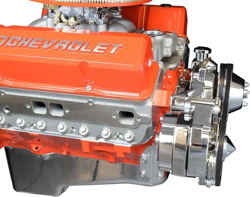 ICT Billet SBC LWP المولد قوس مزدوج الرأس سنام قابل للتعديل كيت صغير Chevy 305 327 350 5.0L 5.7L V8 ثمانية اسطوانة مضخة ماء طويلة المكربن V حزام متوافق مع Chevrolet 551672X in Saudi Arabia