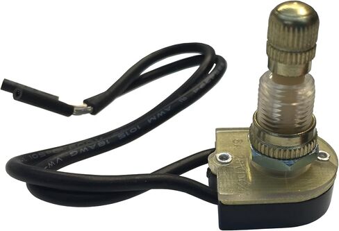 Gardner Bender GSW-69 Electrical Rotary Switch, SPST, ON-OFF, 6 A/125V AC, 6 inch Wire Terminal, Black Plastic in Saudi Arabia