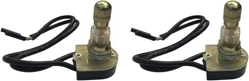 Gardner Bender GSW-69 Electrical Rotary Switch, SPST, ON-OFF, 6 A/125V AC, 6 inch Wire Terminal, Black Plastic in Saudi Arabia