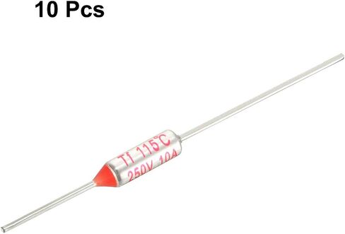 uxcell 250V 10A 115 Celsius Circuit Cut-Off Temperature Thermal Fuse 10 Pcs in Saudi Arabia