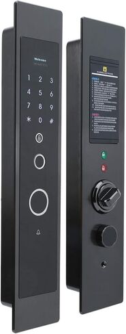 قفل الباب الذكي، سبيكة الزنك الذكية لبصمة الأصابع ومفتاح ميكانيكي 4 طرق فتح القفل، قفل أمان منزلي مع لوحة مفاتيح بإضاءة خلفية in Kuwait