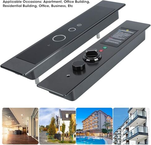 قفل الباب الذكي، سبيكة الزنك الذكية لبصمة الأصابع ومفتاح ميكانيكي 4 طرق فتح القفل، قفل أمان منزلي مع لوحة مفاتيح بإضاءة خلفية in Kuwait