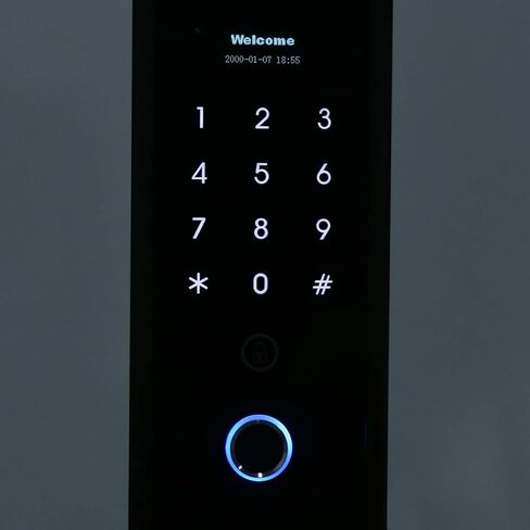 قفل الباب الذكي، سبيكة الزنك الذكية لبصمة الأصابع ومفتاح ميكانيكي 4 طرق فتح القفل، قفل أمان منزلي مع لوحة مفاتيح بإضاءة خلفية in Kuwait